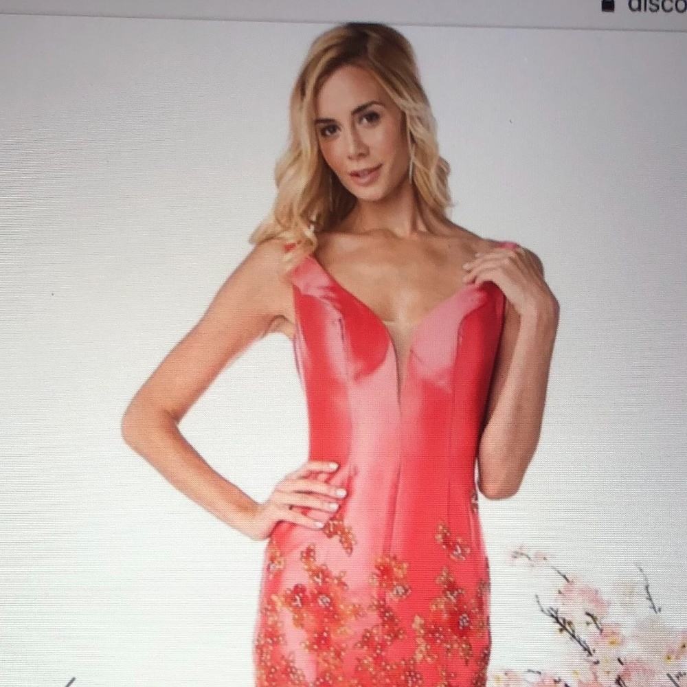 Cinderella Divine Coral Prom/formal Gown NWT size4
